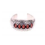 Navajo Pauline Benally Sterling Shadowbox Cuff