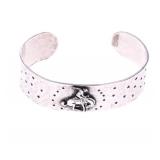 Vintage Silver Cowboy Bucking Horse Cuff Bracelet
