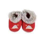 Ca. 20th C Eskimo Inuit Rabbit Hide Felt Mocassins