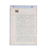 1900 Absentee Shawnee Contract w/ Richard Adams