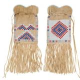 Ca. 1900 Southern Arapaho Beaded Tab Tobacco Bag