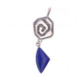 Navajo Sterling Silver Lapis Lazuli Pendant
