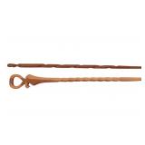 African Carved Wood Walking Canes 20th Century (2)