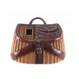 Split Willow & Leather Unmarked Fishing Creel
