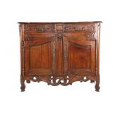 19th Century Louis XV Carved Walnut Buffet
