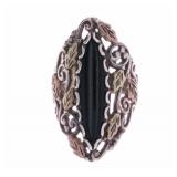 Black Hills Gold, Black Onyx & Sterling Ring