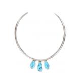 Navajo Silver Sleeping Beauty Turquoise Necklace