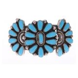 Old Pawn Navajo Petit Point Turquoise Bracelet