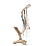 Navajo Antler Tine Beaded Spirit Pipe c. 1950s