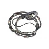 Zuni Jennie Epaloos Sterling Concho Leather Belt