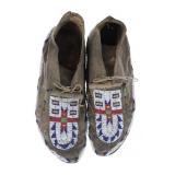 Ca. 1870 Crow Beaded Buffalo Moccasins ex-Cowan