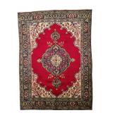 Antique Persian Tabriz Hand-Knotted Rug 1920s