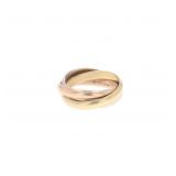 Cartier 18k Tri Color Gold "Trinity" Triple Ring