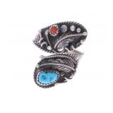 Hopi George Phillips Silver & Multi-Stone Ring