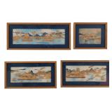 Chinese Cork Art (Ruanmu Hua) Pieces 20th C (4)