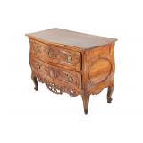 18th C. French Provincial Louis XV Walnut Commode