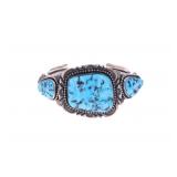 Navajo Dale Sleeping Beauty Turquoise Bracelet