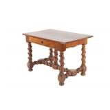 17th Century Louis XIII Carved Walnut Side Table