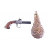 Center Hammer Single Shot Percussion Cap Pistol