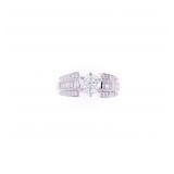 Elegant RARE VS2 Diamond 18k White Gold Ring