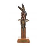 C. Navarro Lim. Ed. Sitting Bull Bronze Sculpture