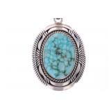 Navajo Eugene Belone Sterling Turquoise Necklace