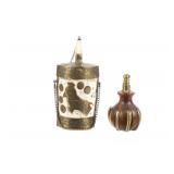 Oriental Brass Snuff or Opium Bottles c. 19th C.