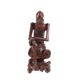 Carved Wood Chinese Wise Man Sculpture 20th C