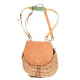Relum Leather & Wicker Should Strap Creel 1960-70s