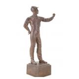 J.W. Fiske Iron Works Cast Iron Lawn Jockey 19th C