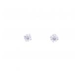 3.10ct Brilliant Diamond & 14k White Gold Earrings