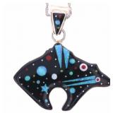 Navajo Sterling Necklace & Cosmic Bear Pendant