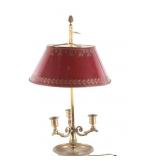 Antique French Empire Style 3 Arm Bouillotte Lamp