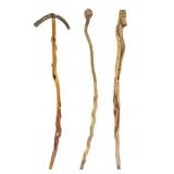 Shoshone Indian Carved Storyteller Walking Sticks