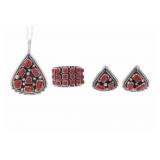 Navajo Irene Chiquito Red Branch Coral Jewelry