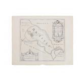 Ca. 1734 Dutch Map of Roman Road, Rhine