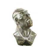 Zimbabwe Verdite Carving Of Man By S. Majonie 1991