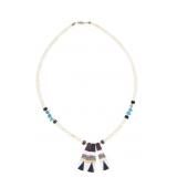 Santo Domingo Graduated Heishi Inlay Necklace
