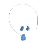 Navajo Sterling Silver Lapis Lazuli Jewelry Set
