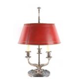 Antique French Empire Three Arm Bouillotte Lamp