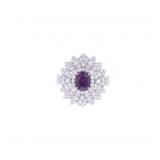 GIA Kashmir Sapphire VS2 Diamond & Platinum Ring