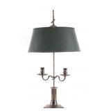 Antique French Empire Two Arm Bouillotte Lamp