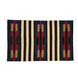 Second Phase Blue Banded Rug By Pedro Sosa