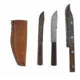 19th C. Plains Buffalo Skinning Knife Set