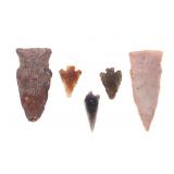 Archaic-Woodland Stem & Triangle Projectile Points