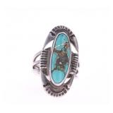 Navajo Sterling Silver Dry Creek Turquoise Ring