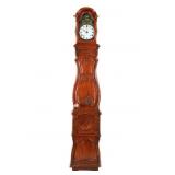 18th C. French Louis XV Comtoise Walnut Clock
