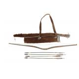 19th-Cent. Comanche Bowcase, Quiver, Arrows & Bow
