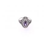 Art Deco Sterling & Amethyst Ring 1920s