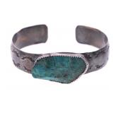 Fred Harvey Era Navajo Silver Turquoise Bracelet